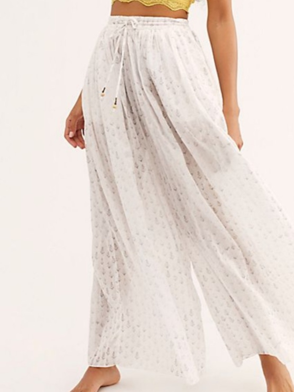 Free People Dream Time
Sleep Pant , White Wide-Leg Drawstring Pants